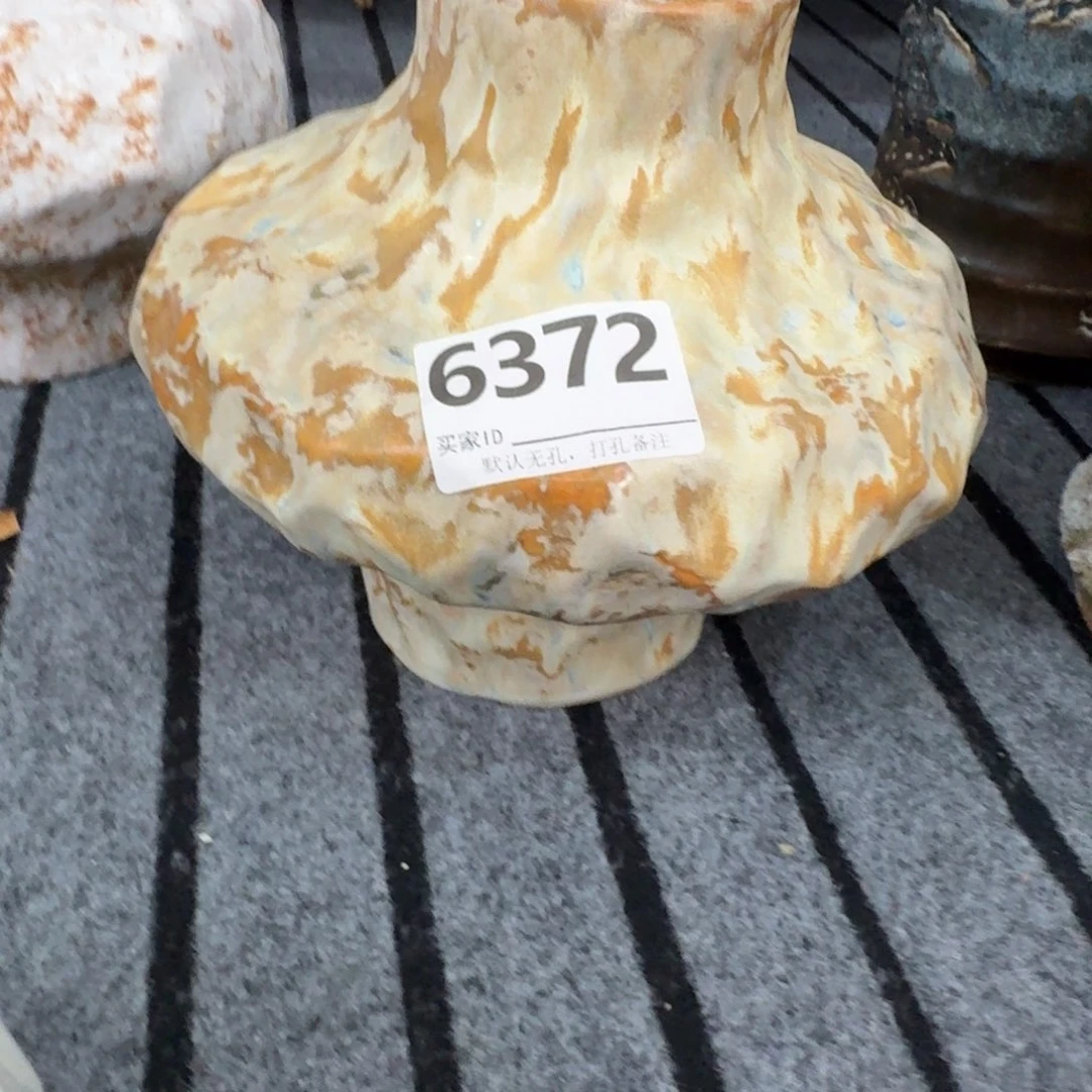 B***食摆件景德镇高温花瓶编码6372高23口7默认无孔