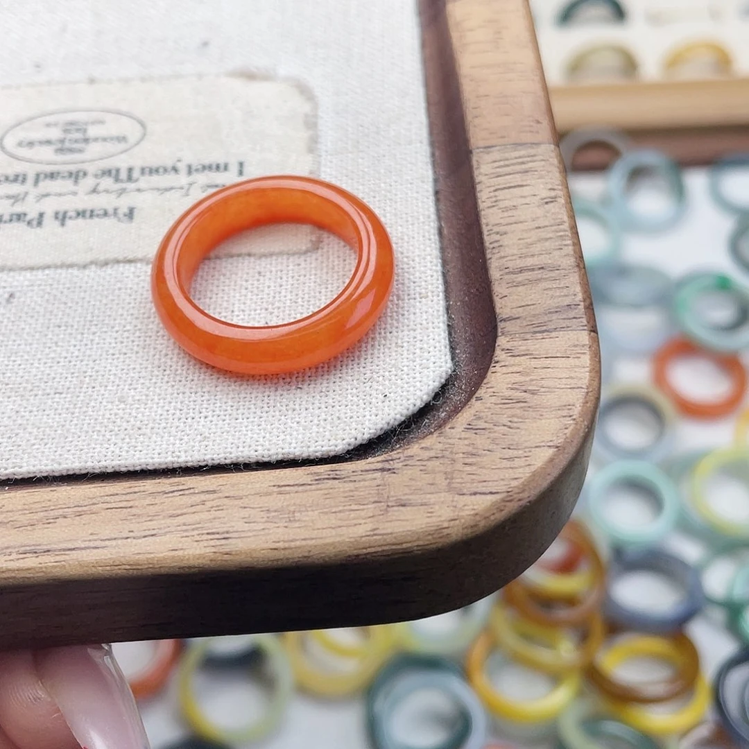 翡翠戒指未镶嵌梨****?港 17 18