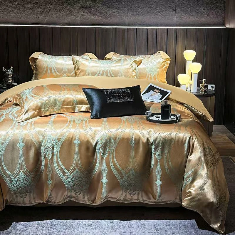 （试睡30天）高端贡缎提花四件套四季通用款数码印花加提花  艾利