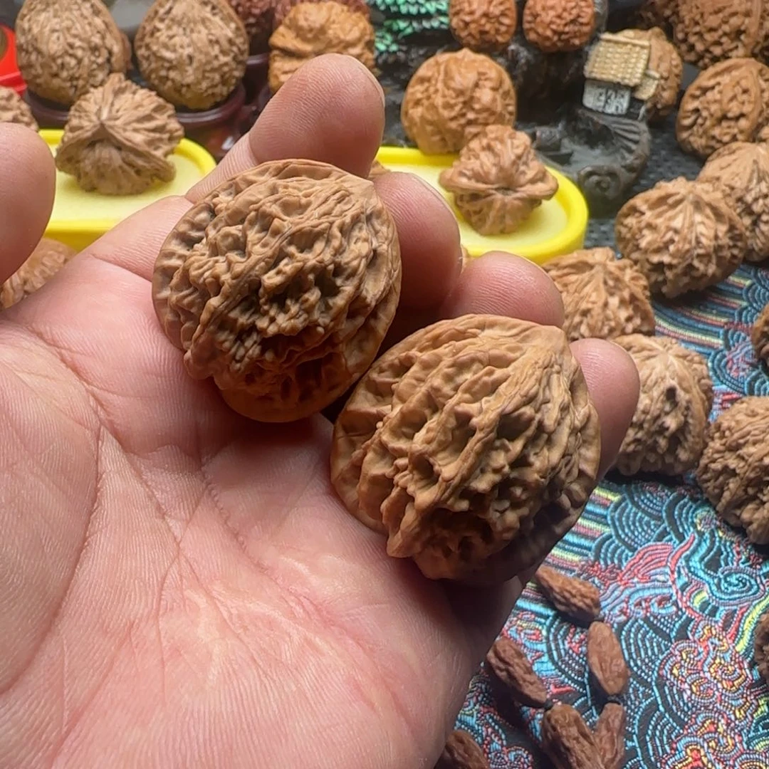 文玩核桃吊坠全品麦穗虎头35.5