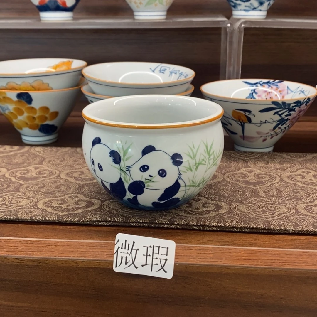 釉下彩老陶泥手工绘制