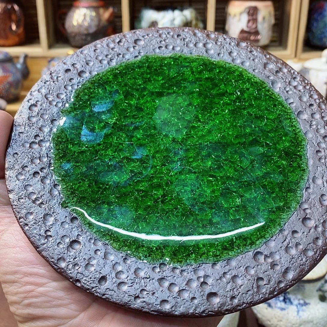 粗陶柴烧志野茶器