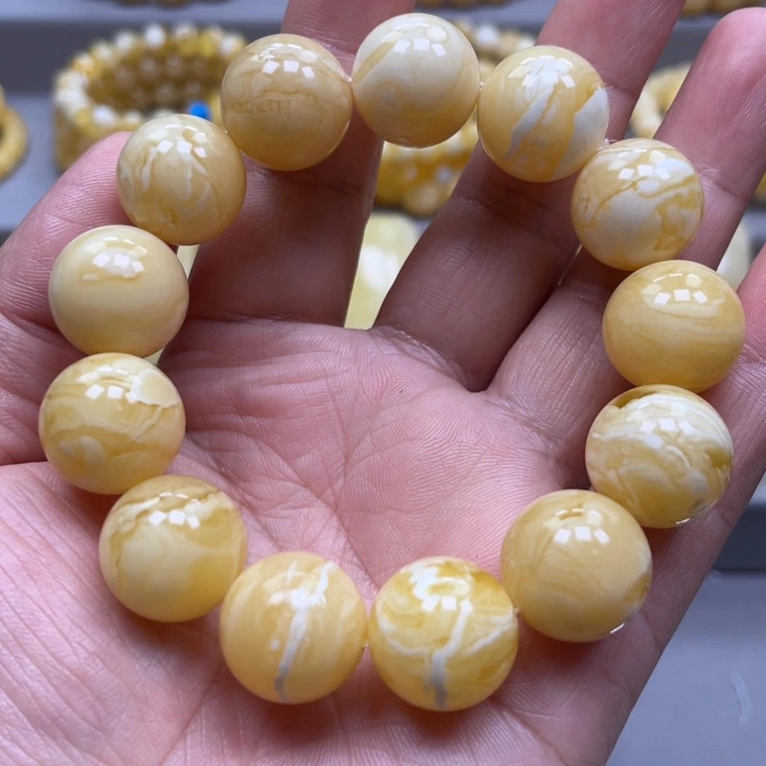 琥珀未镶嵌手链手串