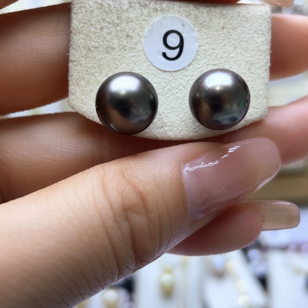 海水珍珠耳饰银S925镶嵌