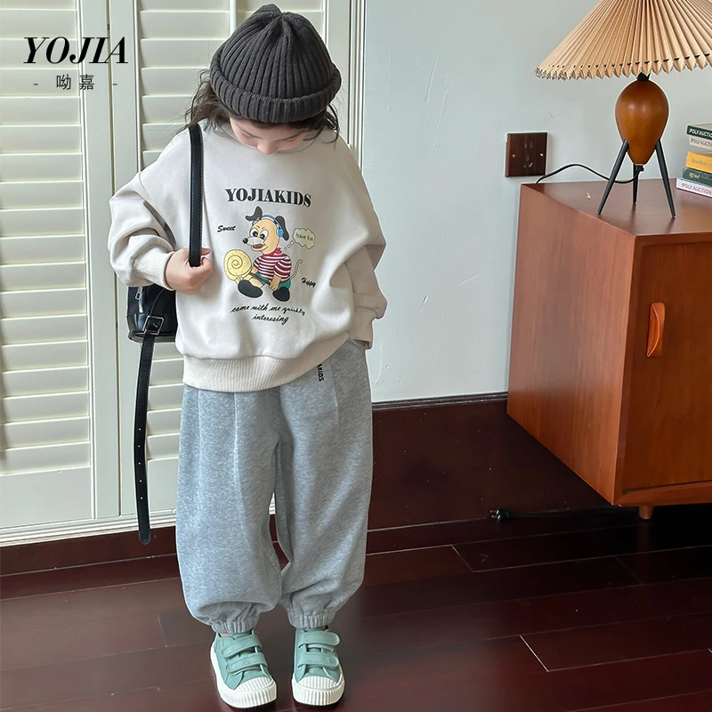 YOJIA女童卡通卫衣春季2025新款韩范长袖童装儿童春装Y4QD187