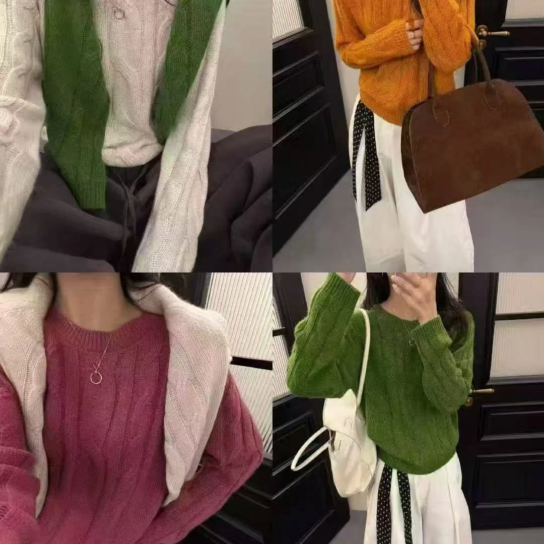 圆领毛针织衫秋冬针织百搭