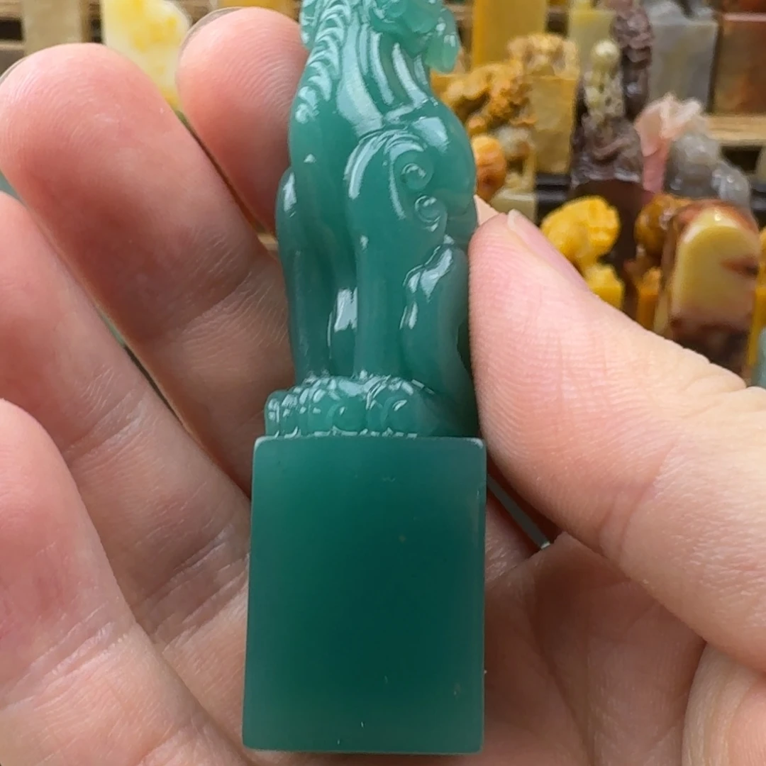 用***2寿山石印石雅安绿165