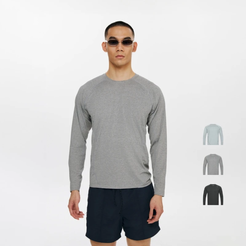 Oneup透气运动长袖T恤圣诞节穿搭男士户外跑步骑行健身轻薄休闲