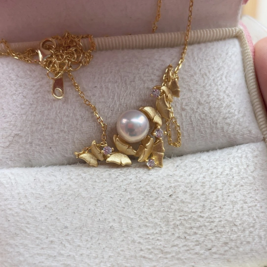 淡水珍珠银S925镶嵌颈饰Z11