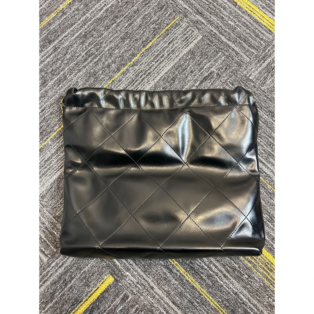 TOLEX2025新款手工时尚女包菱格大圾袋黑色百搭