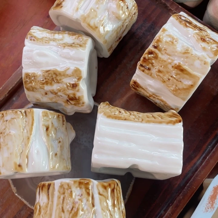 陶瓷拇指盆半手工花盆默认微瑕