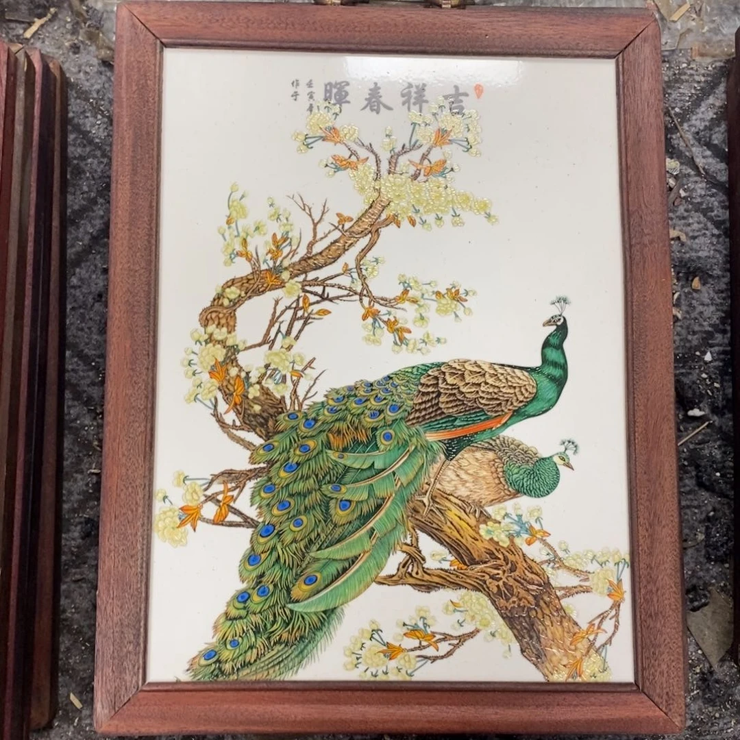 瓷37*28*1景德镇瓷板画柴窑烧制
