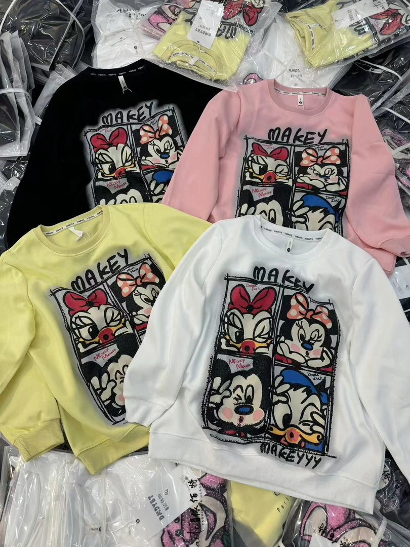 【Am】高品质重工大码女装减龄系圆领卫衣大码休闲上衣大码女装