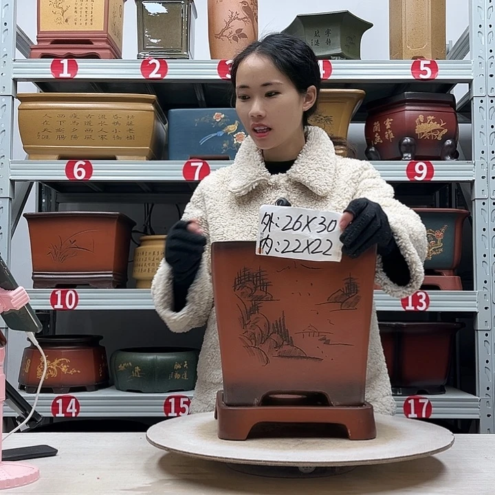 紫砂花盆紫砂花盆