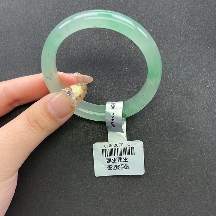 上***奶石英质玉未镶嵌手镯+53.2 会会