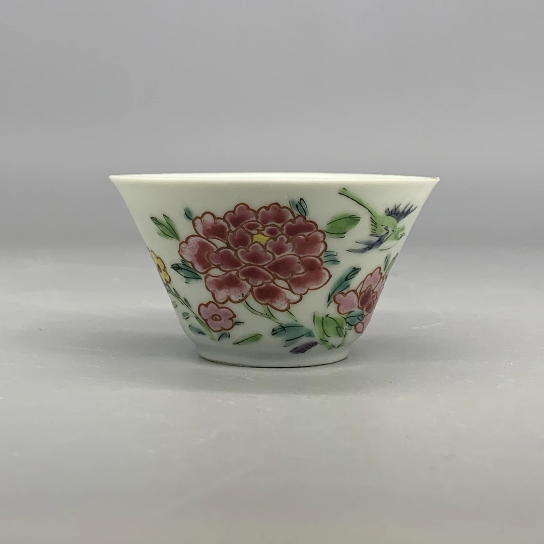 52511027*清雍正粉彩花卉纹杯/瓷器五/江苏省文物总店/Y