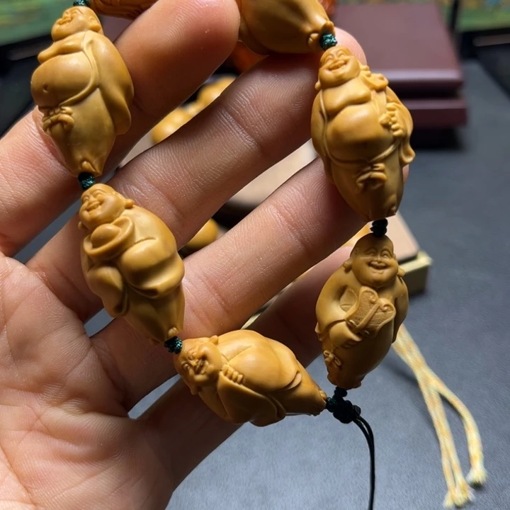 橄榄核手串/手链橄榄核雕六福弥勒