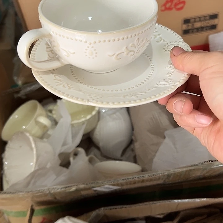 瓷片默认瑕疵商品花溪杯碟