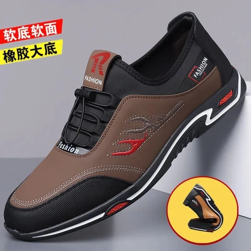 春季新款男士轻便软底舒适一脚蹬驾车鞋防滑耐磨透气时尚百搭男鞋