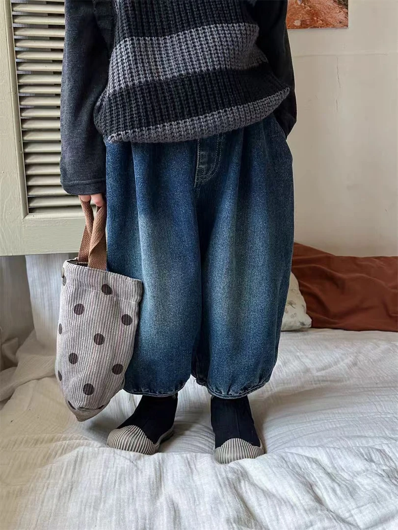1125    儿童加绒加厚灯笼裤冬季