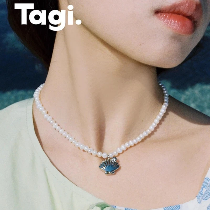 非金属仿水晶项链 Tagi.想象爱心怦怦挂坠小众配饰项链/戒指