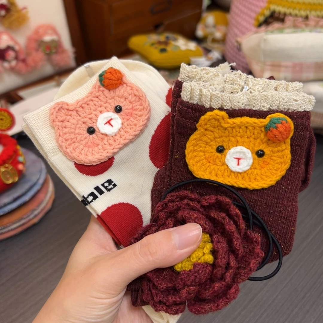 毛绒钩织刺绣手工包包玩偶居家用品