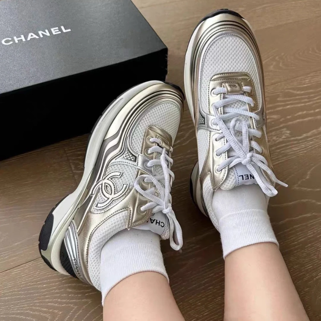 未使用 Chanel/香奈儿 23C度假系列银角大王老爹鞋运动鞋-38码