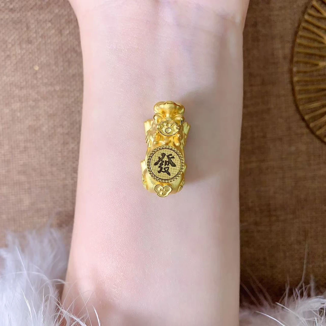 【伟新源】足金999 硬金精品 转转发貔貅4.59克（单貔貅)