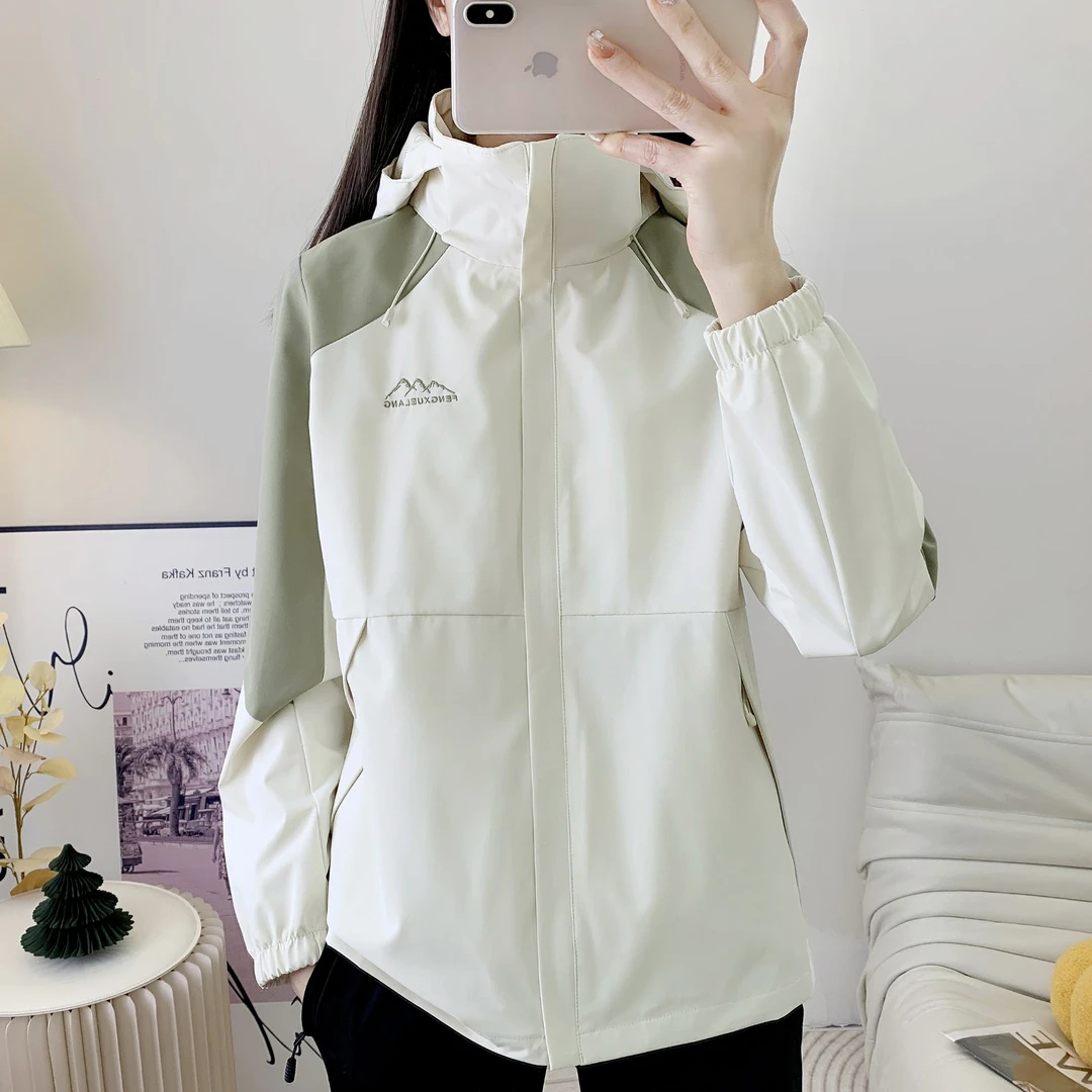 风雪狼春装冲锋衣女轻薄透气登山服户外运动夹克防风防水休闲外套