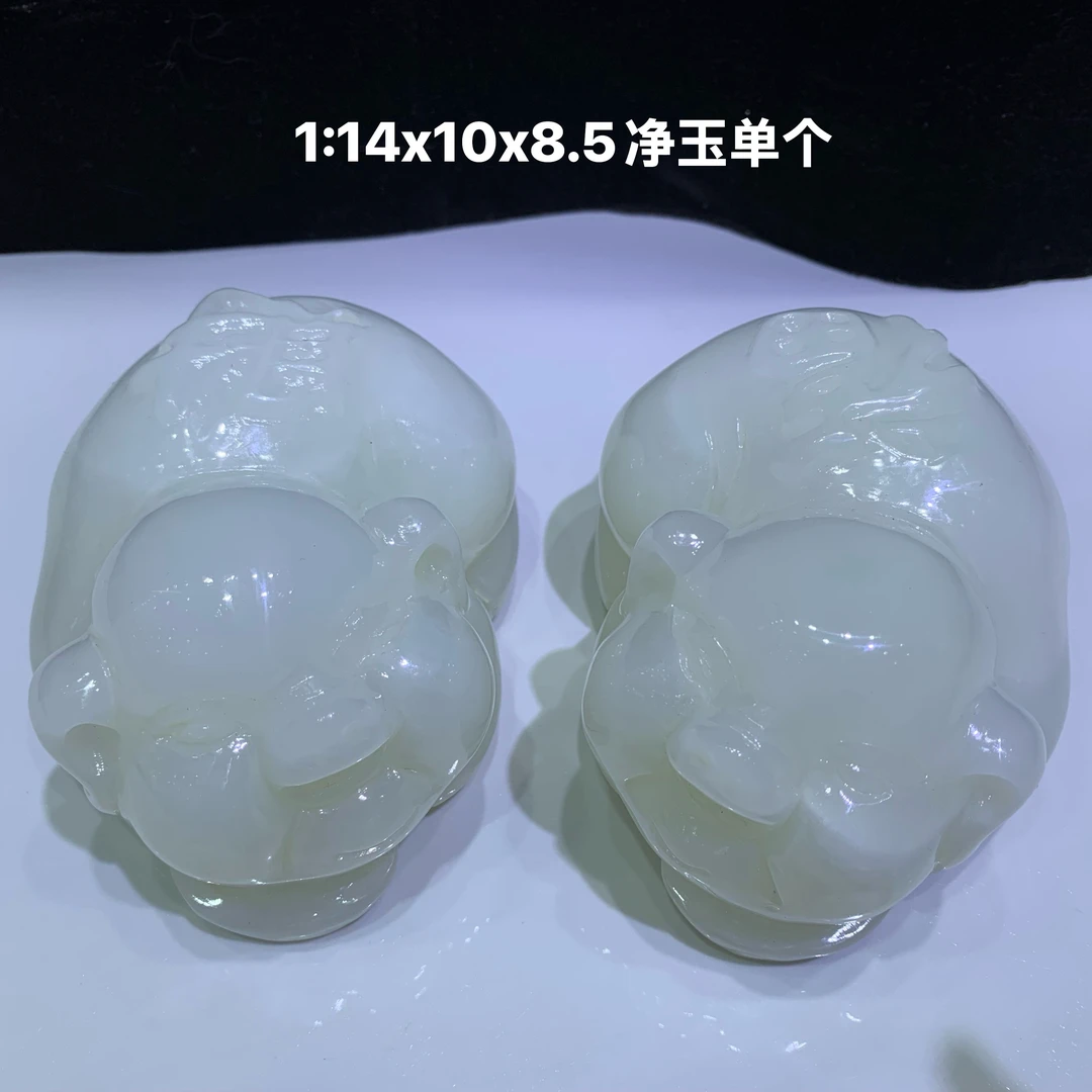 （小猪）天然手工雕刻小猪石雕摆件放茶台办公桌玄关博古架开业