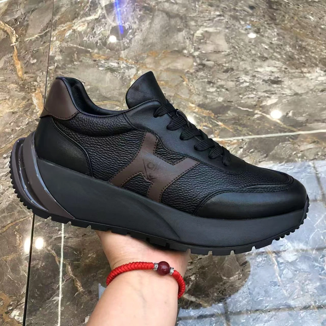 真皮男鞋新款透气舒适轻便商务休闲鞋时尚厚底男士轻奢潮鞋子3512