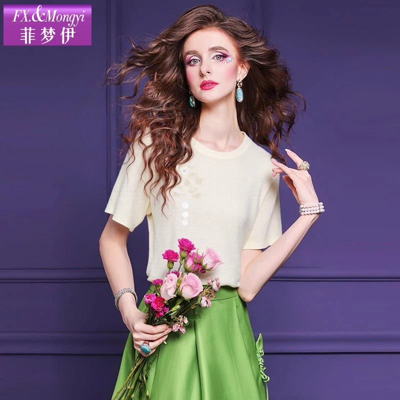 菲梦伊新款时尚T恤上衣FXXT1351