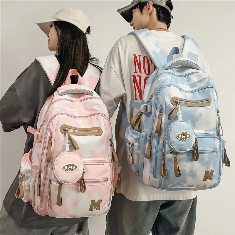 书包男生高中生大容量双肩包女2025新款时尚百搭户外旅游轻便背包