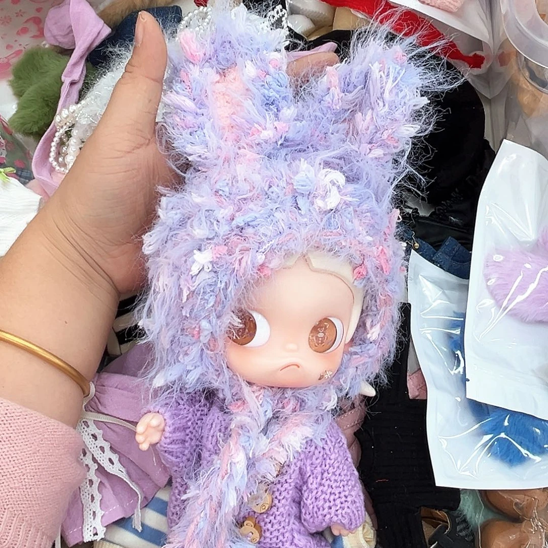 兔耳朵帽子新针织帽子