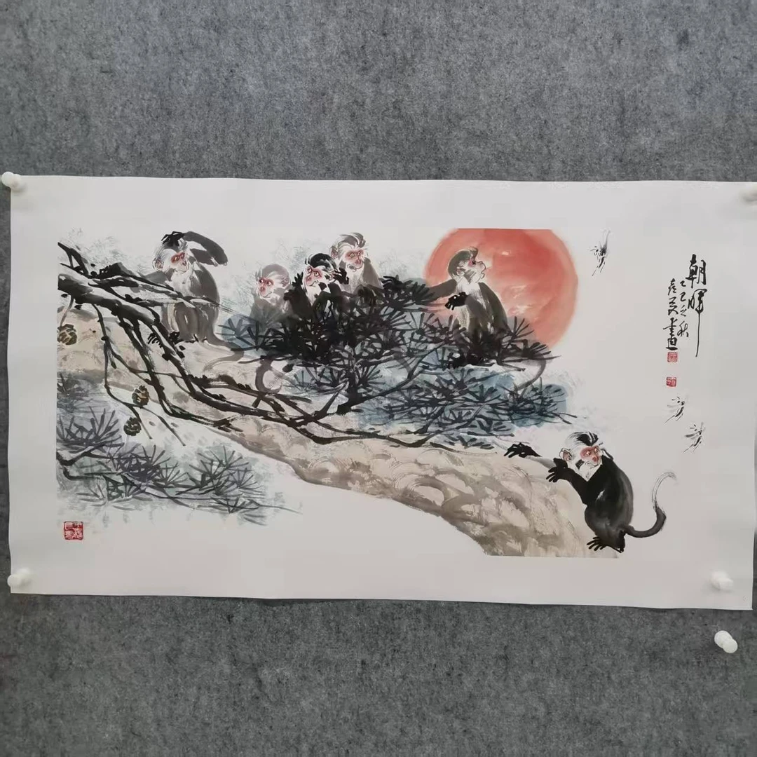 锦泉斋岳喜友亲笔手绘三尺国画作品yxy25