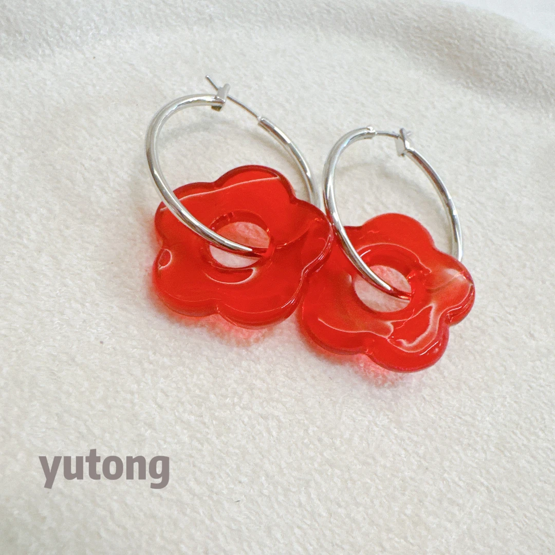 铜合金树脂耳饰 【雨桐轻奢饰品】设计款耳环YT03393