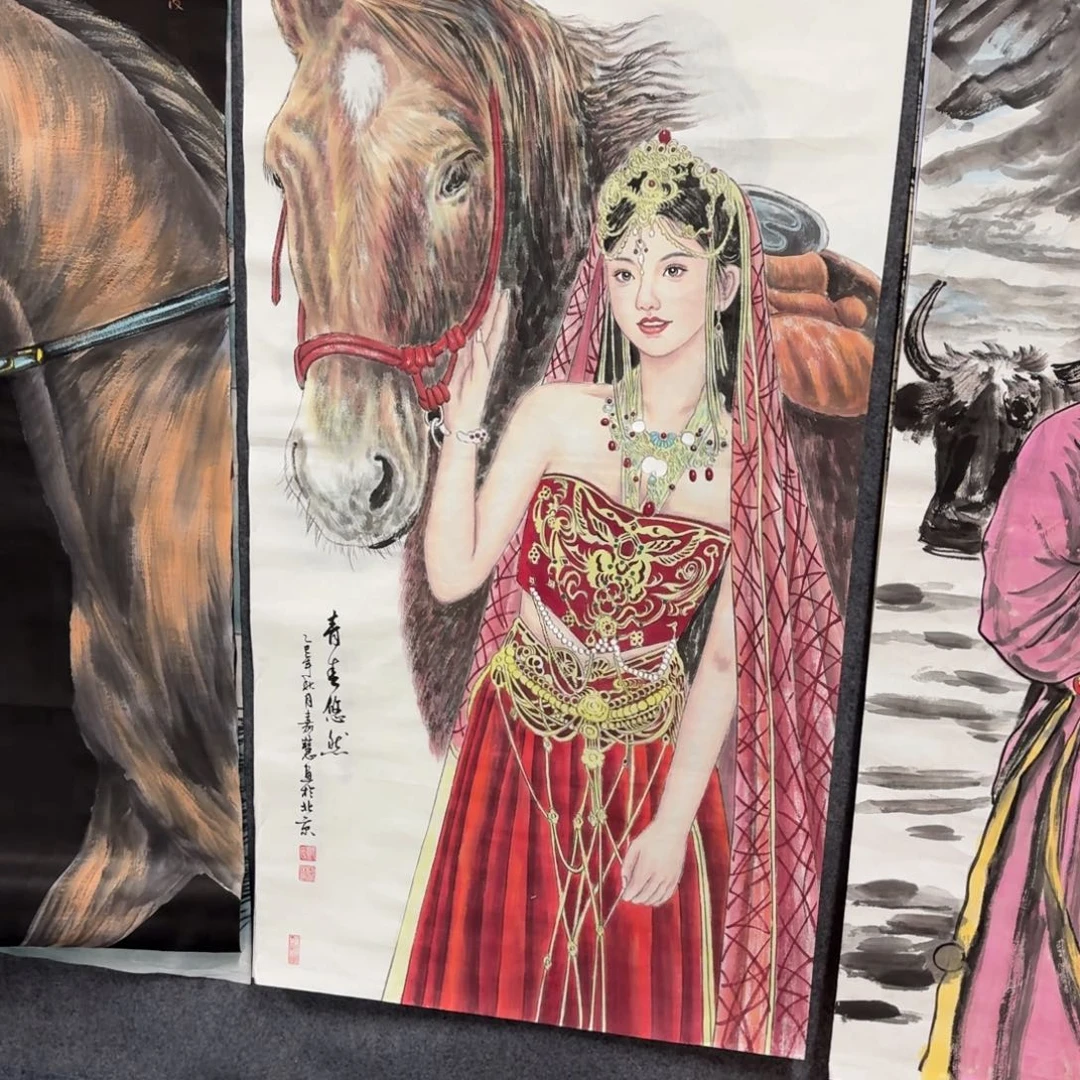 刘***生国画140×70画画画画