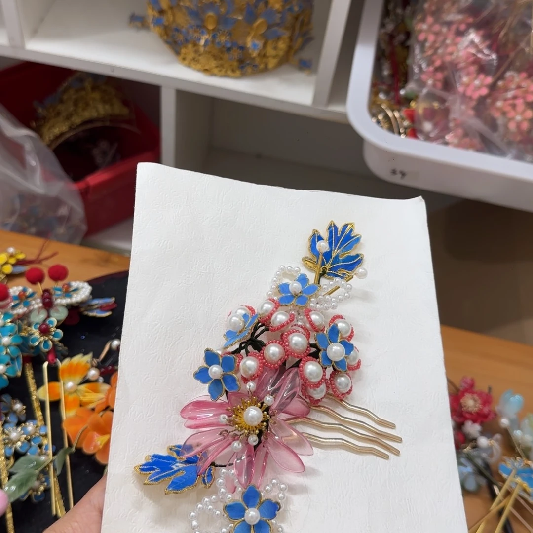 仿珍珠合金鹅毛仿点翠