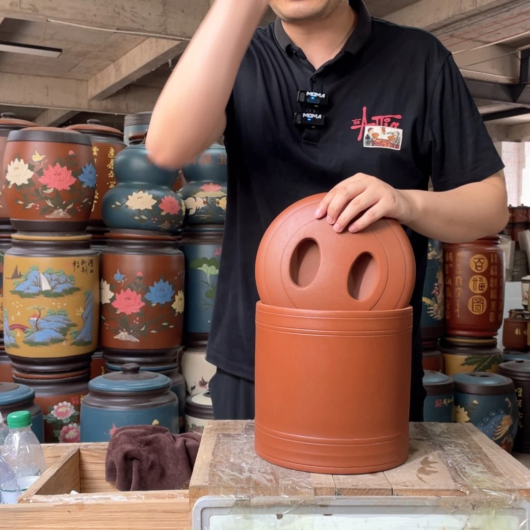 宜兴原矿紫砂茶叶罐