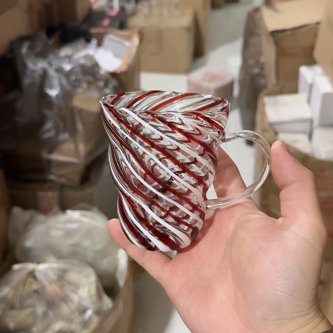 红条纹杯（每只都不同，介意勿拍）