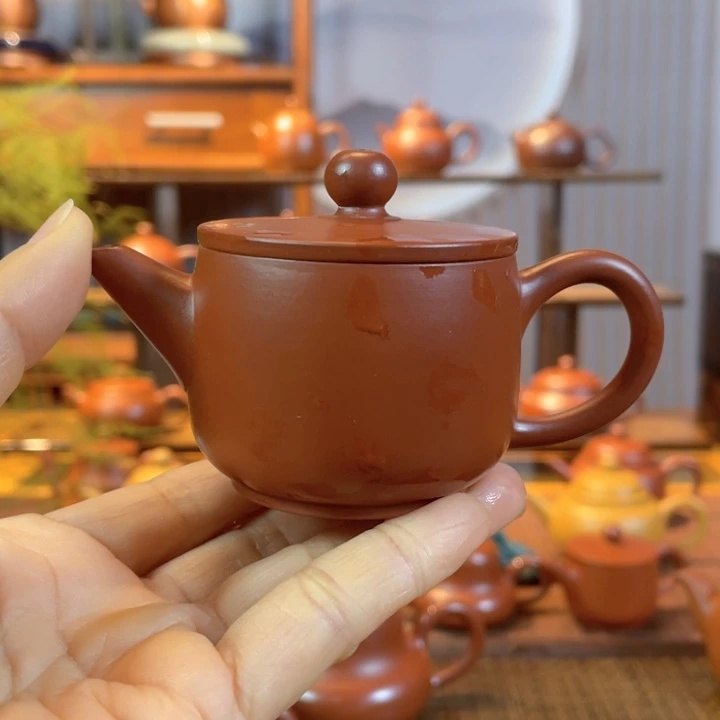 紫砂茶壶大**孩潮州手工手拉汉瓦壶