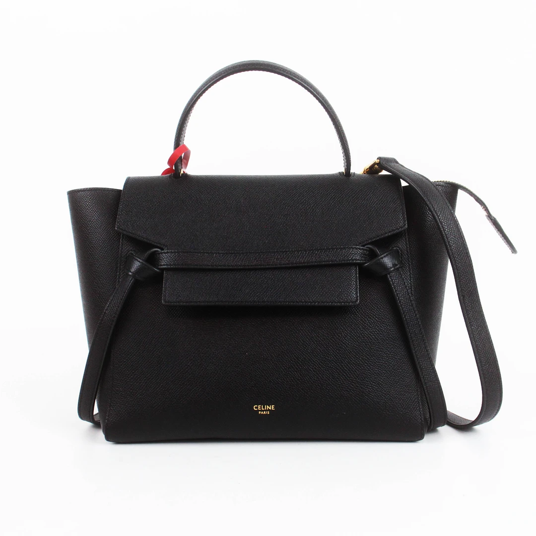 95新 Celine/思琳 74184B黑色鲶鱼包Micro Belt手提单肩斜挎包