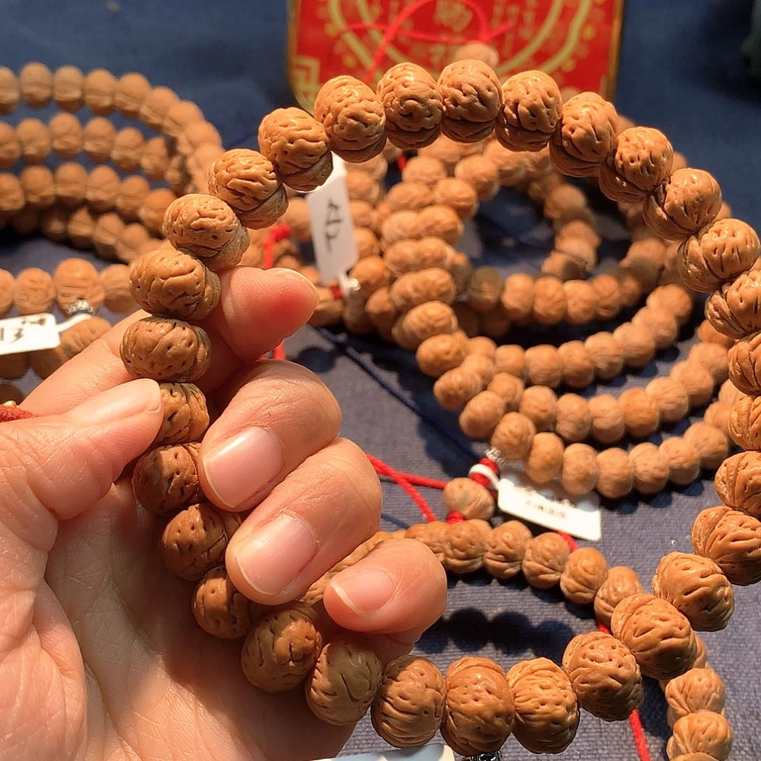 做****手串文玩核桃小14尺寸蟠桃核手持