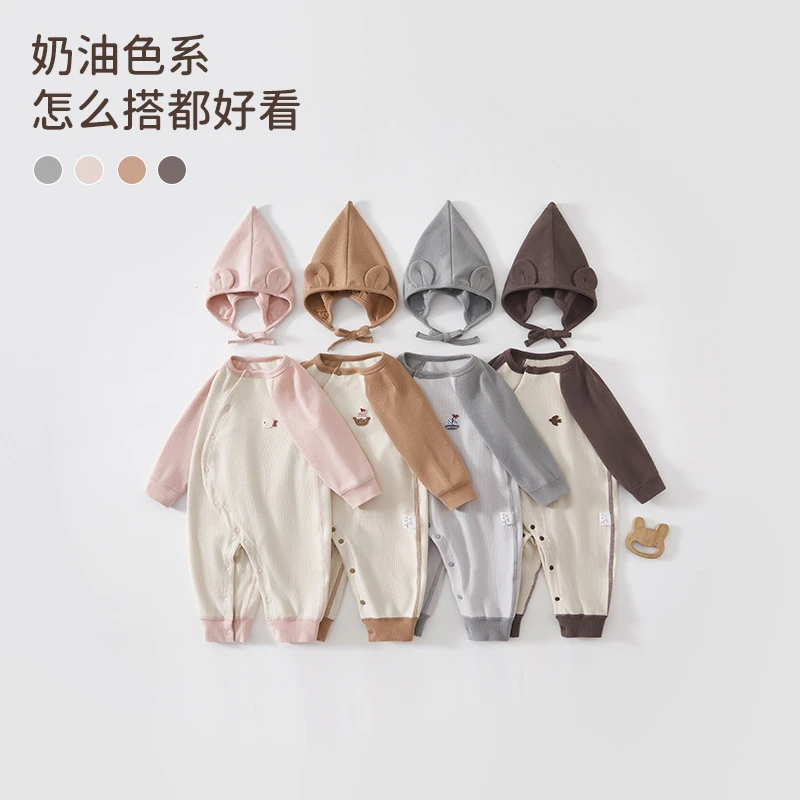 【高品质】巴拉拉棉氨新品-婴儿连体衣ins风居家睡衣哈衣春秋舒适连