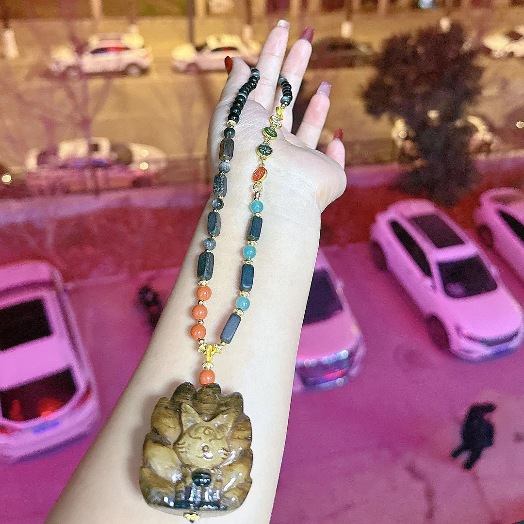 【莹莹专属】天然珠宝柳柳九尾狐吊坠M3756