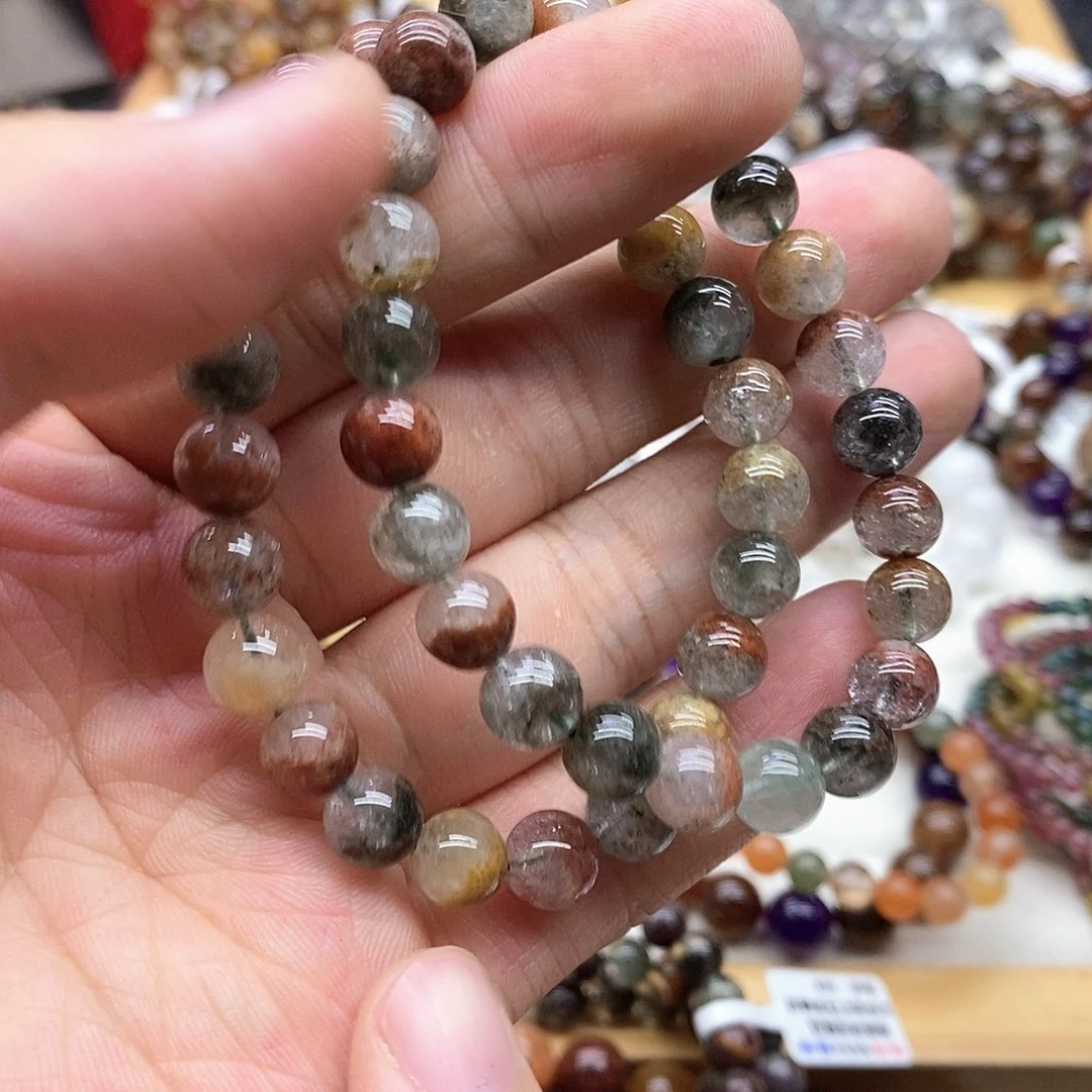 水晶手链未镶嵌多样性发货发一条