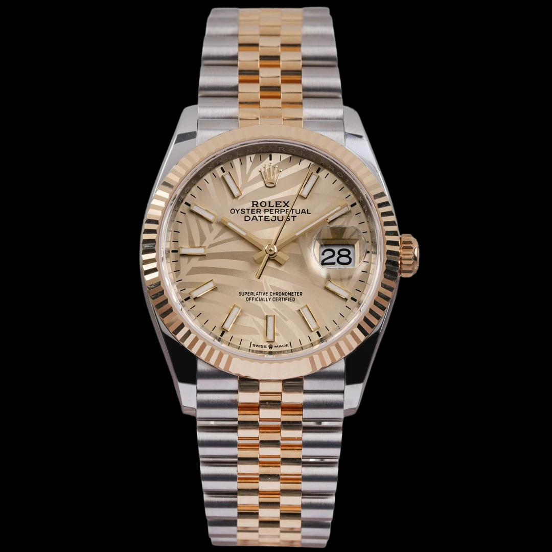 未使用 Rolex/劳力士 大牛/香槟棕榈叶126233/24年未使用全/36mm