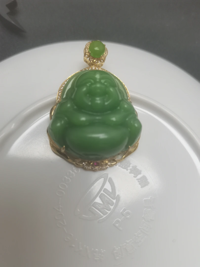 精品金镶碧玉佛公