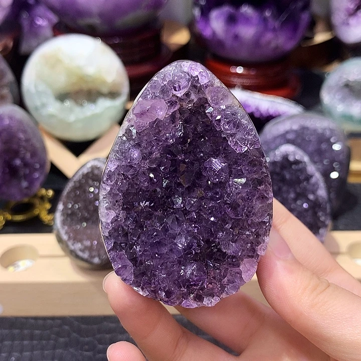 珠宝半成品紫晶未镶嵌