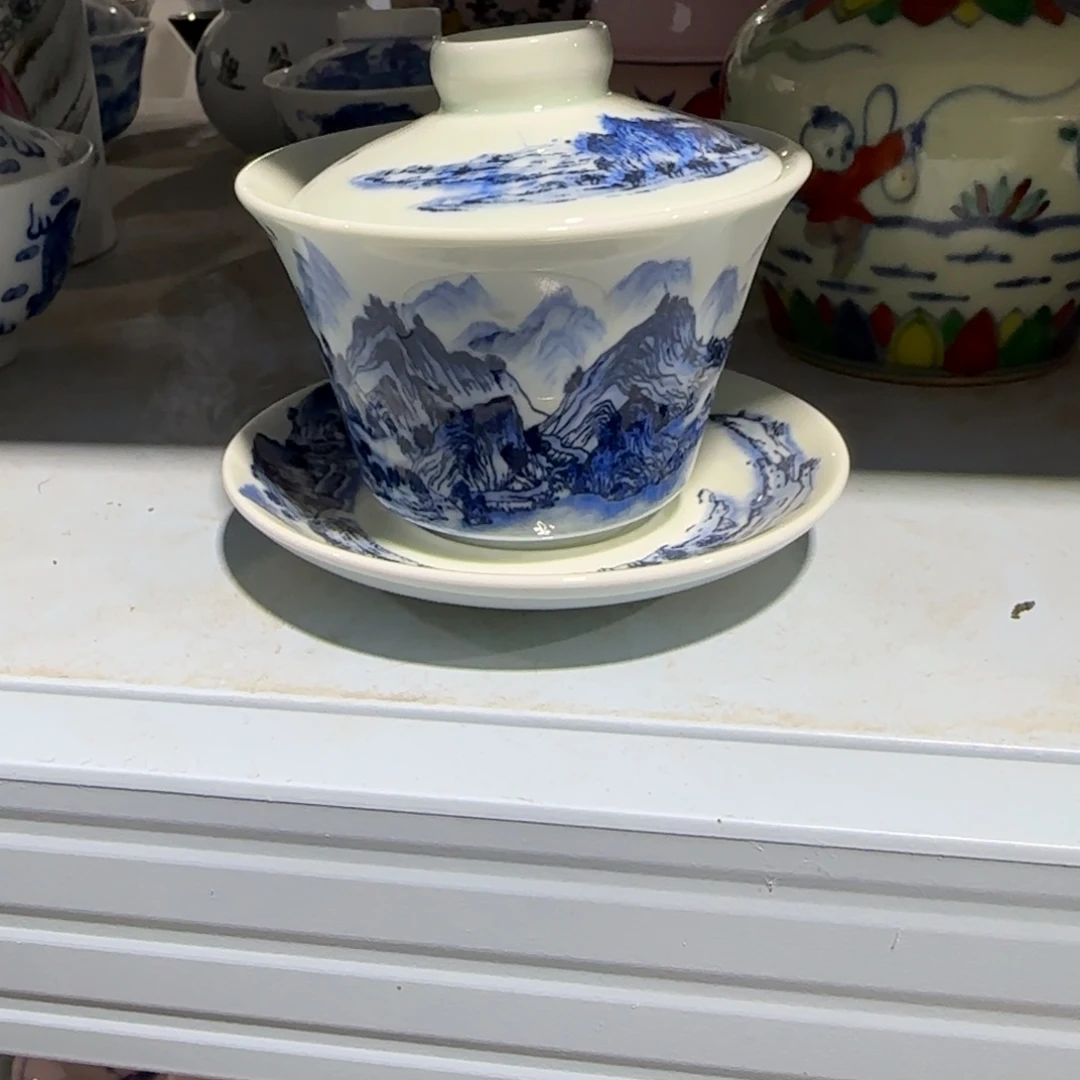 手绘瓷器，全部处理